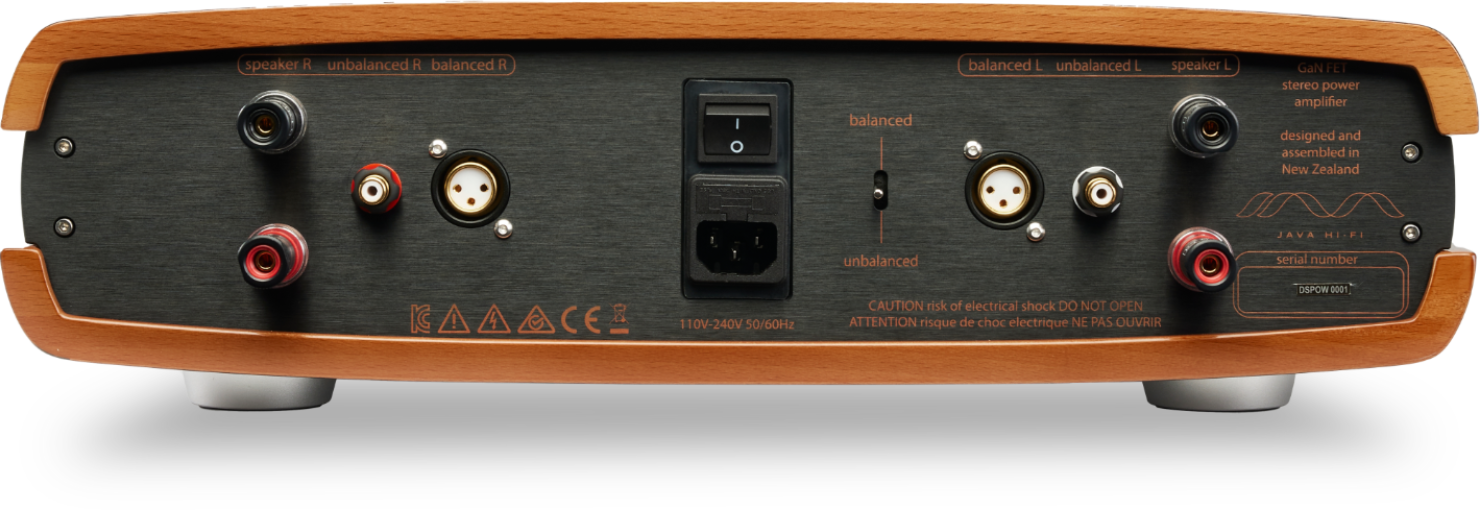 Single Shot GaN FET Stereo Power Amplifier Java HiFi